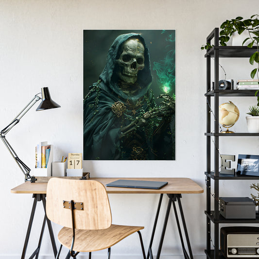 Skeleton Gothic Art Print, Dark Fantasy Poster, Edgy Wall Art - VYBE Shop