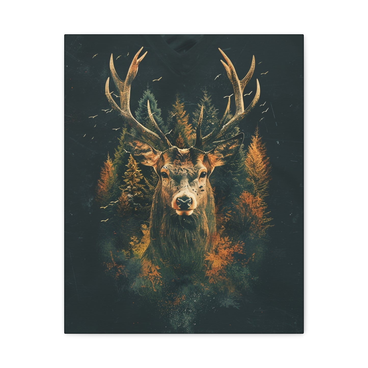 Majestic Stag Canvas Art Print, Nature Decor, Wildlife Wall Art, Rustic Home Decor, Gifts for Animal Lovers - VYBE Shop