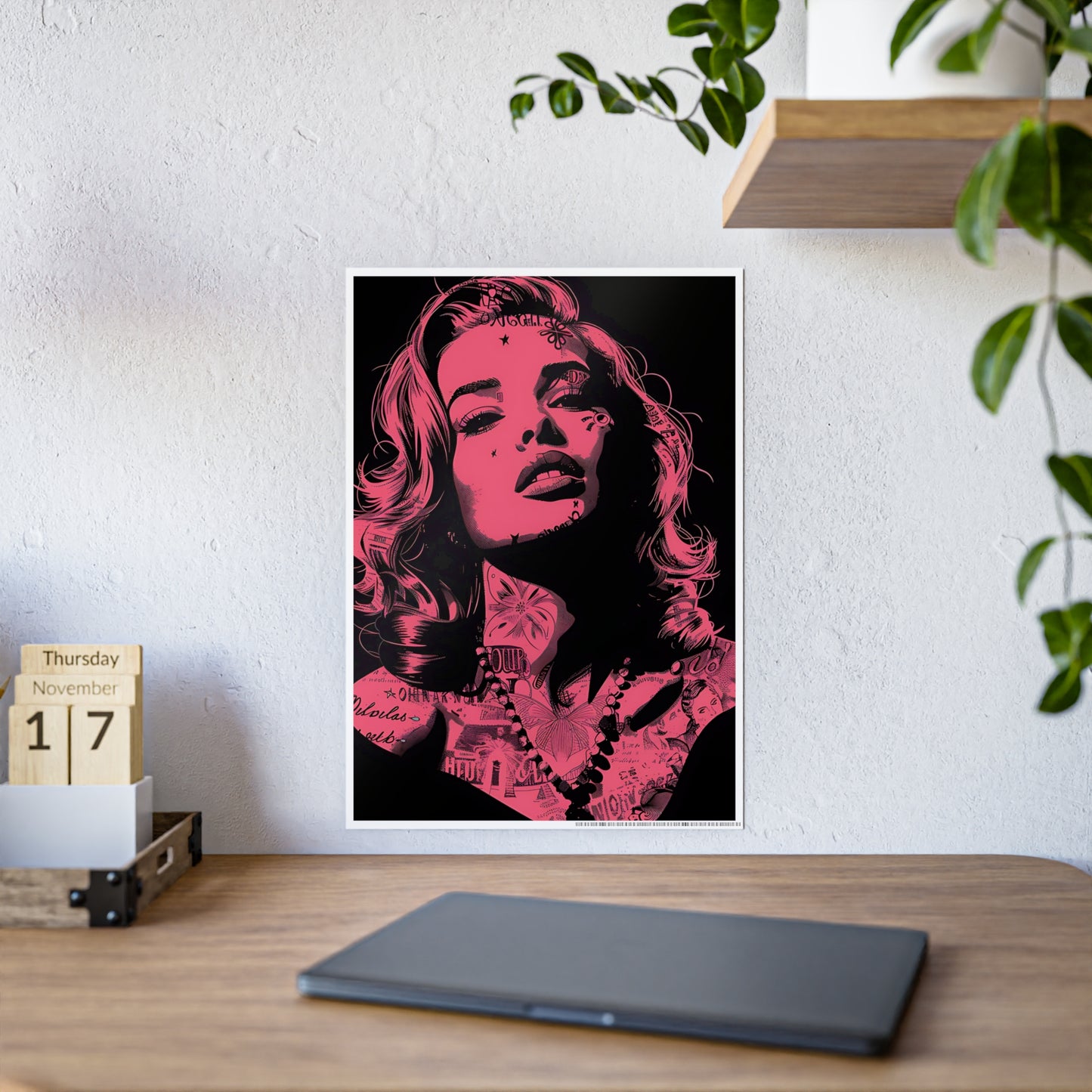Lady in Red Poster - Elegant Wall Art for Vibrant Home Decor - VYBE Shop