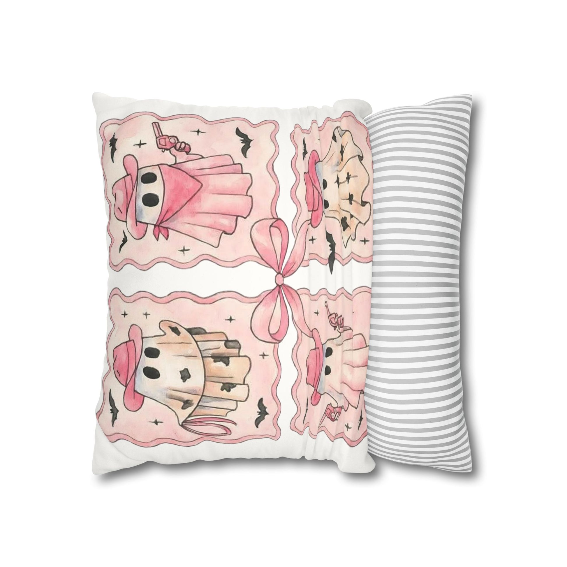 Cowboy Ghost Pillowcase - Cozy Halloween Decor and Cute Home Accent for Ghost Lovers - VYBE Shop