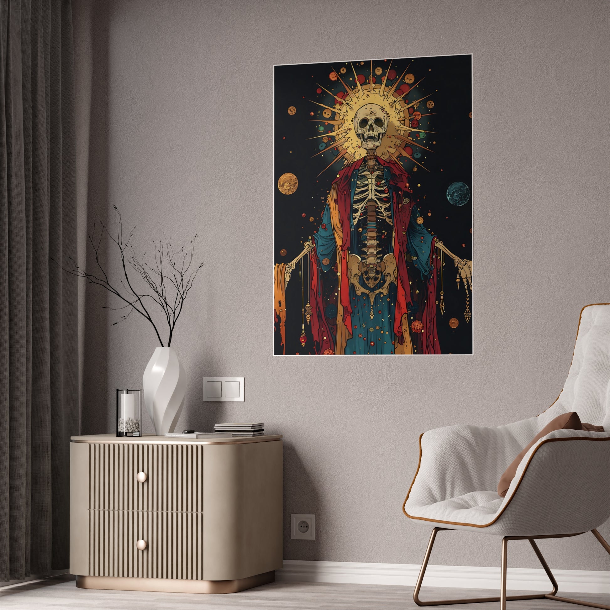 Skeleton Colorful Skeletal Poster - VYBE Shop