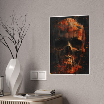 Skull Art Poster, Dark Aesthetic Wall Decor, Gothic Home Decor, Unique Gift Idea - VYBE Shop