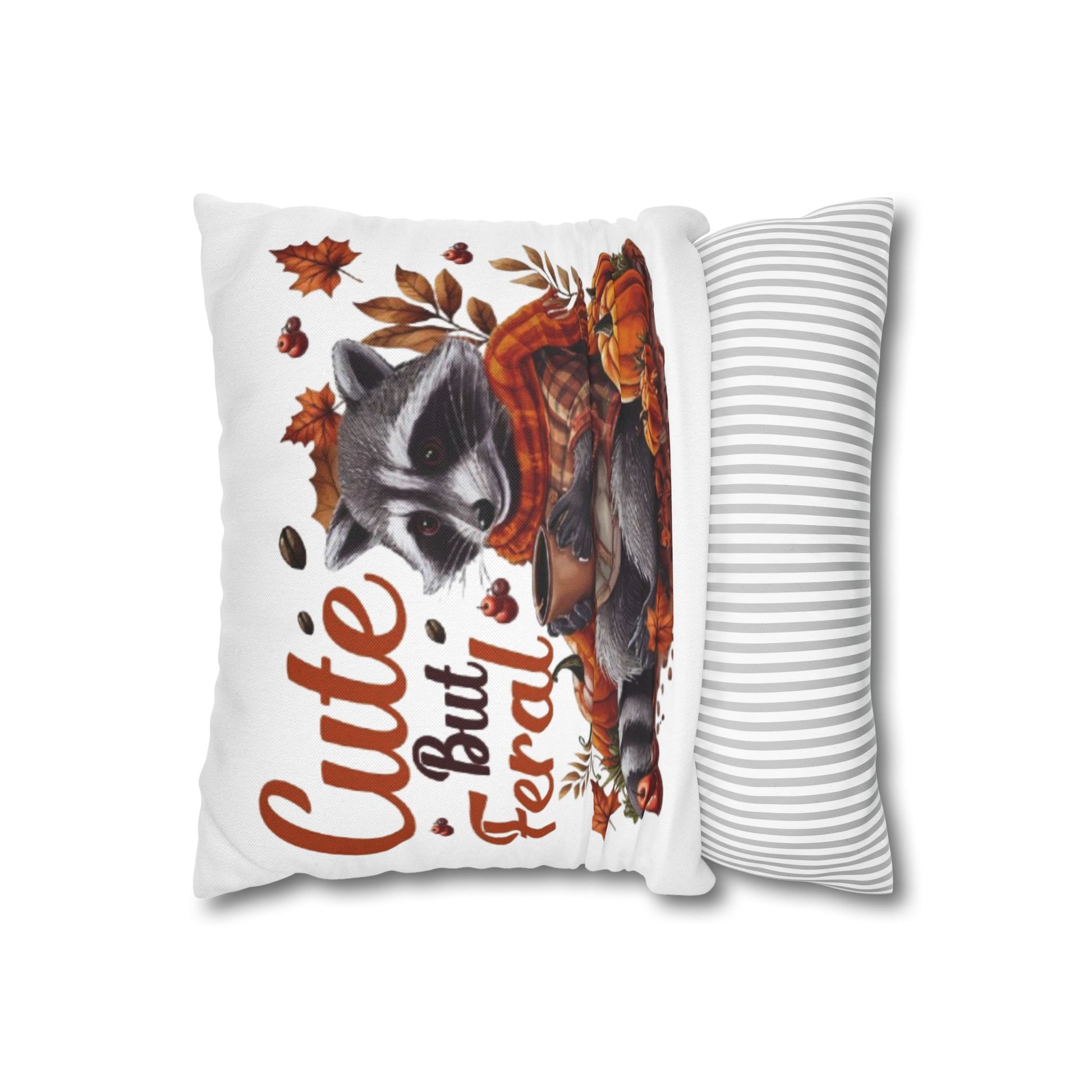 Cute Raccoon Pillowcase | Cozy Fall Decor for Animal Lovers, Autumn Home Accent Decorative Cushion Cover - VYBE Shop
