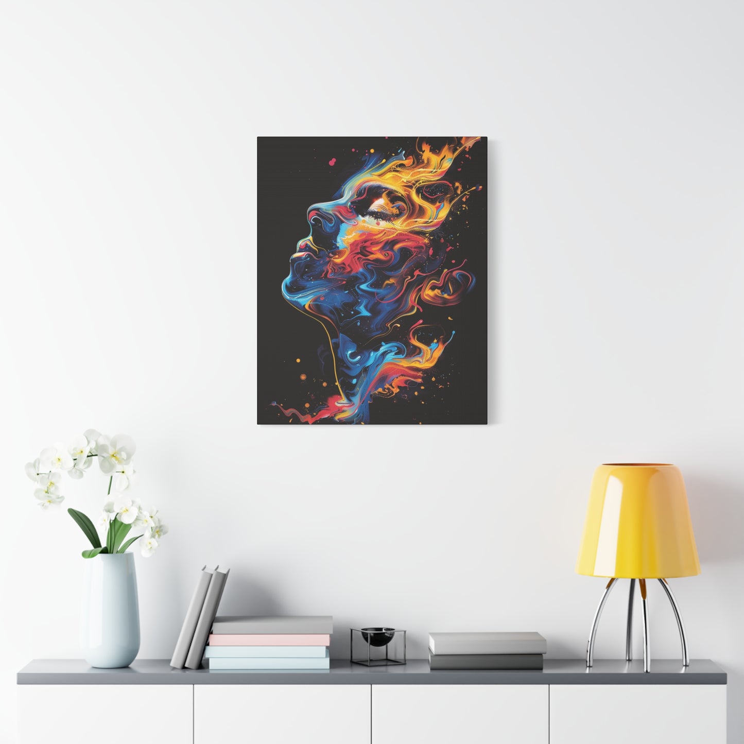 Neon Abstract Canvas Print, Colorful Wall Art, Home Decor, Gift for Art Lovers, Modern Artwork - VYBE Shop