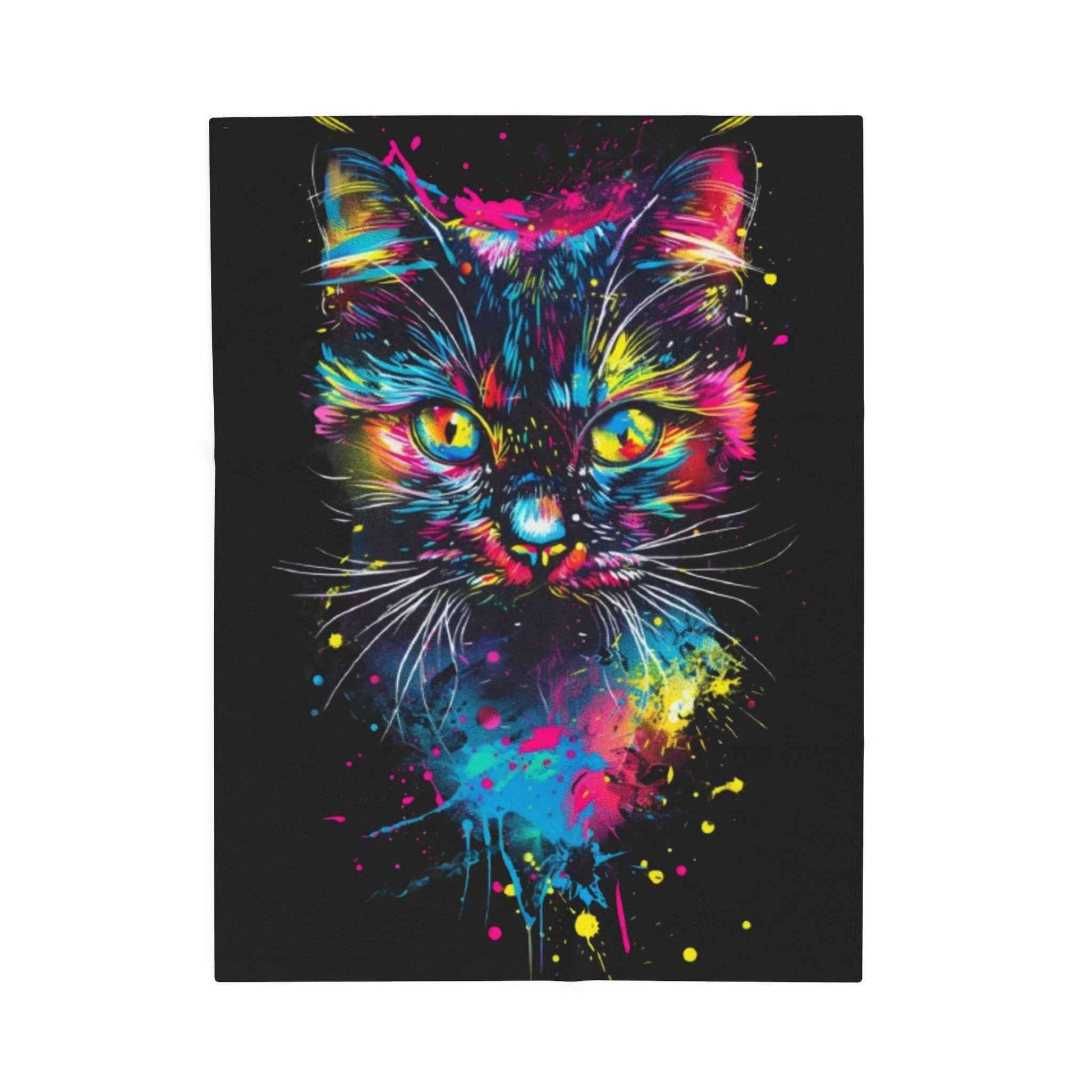Colorful Cat Plush Blanket