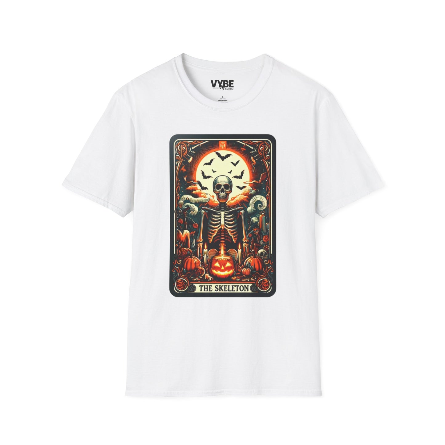 Halloween Skeleton Tarot T-Shirt - Embrace the Spirit of the Season - VYBE Shop