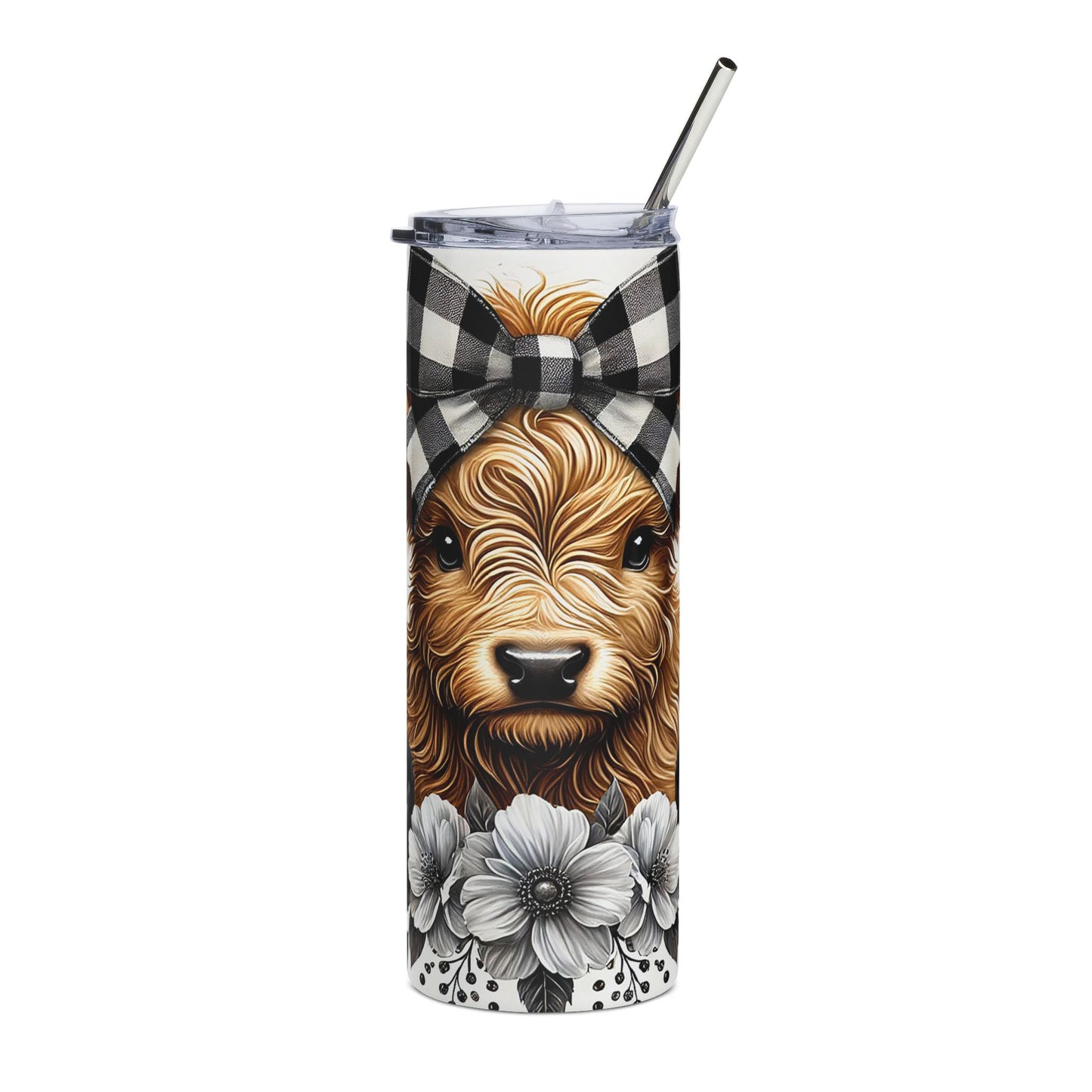 Cute cow Tumbler, 20oz Stainless Steel - VYBE