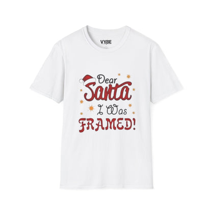 Christmas- Funny Dear Santa Framed Christmas T-Shirt - VYBE Shop