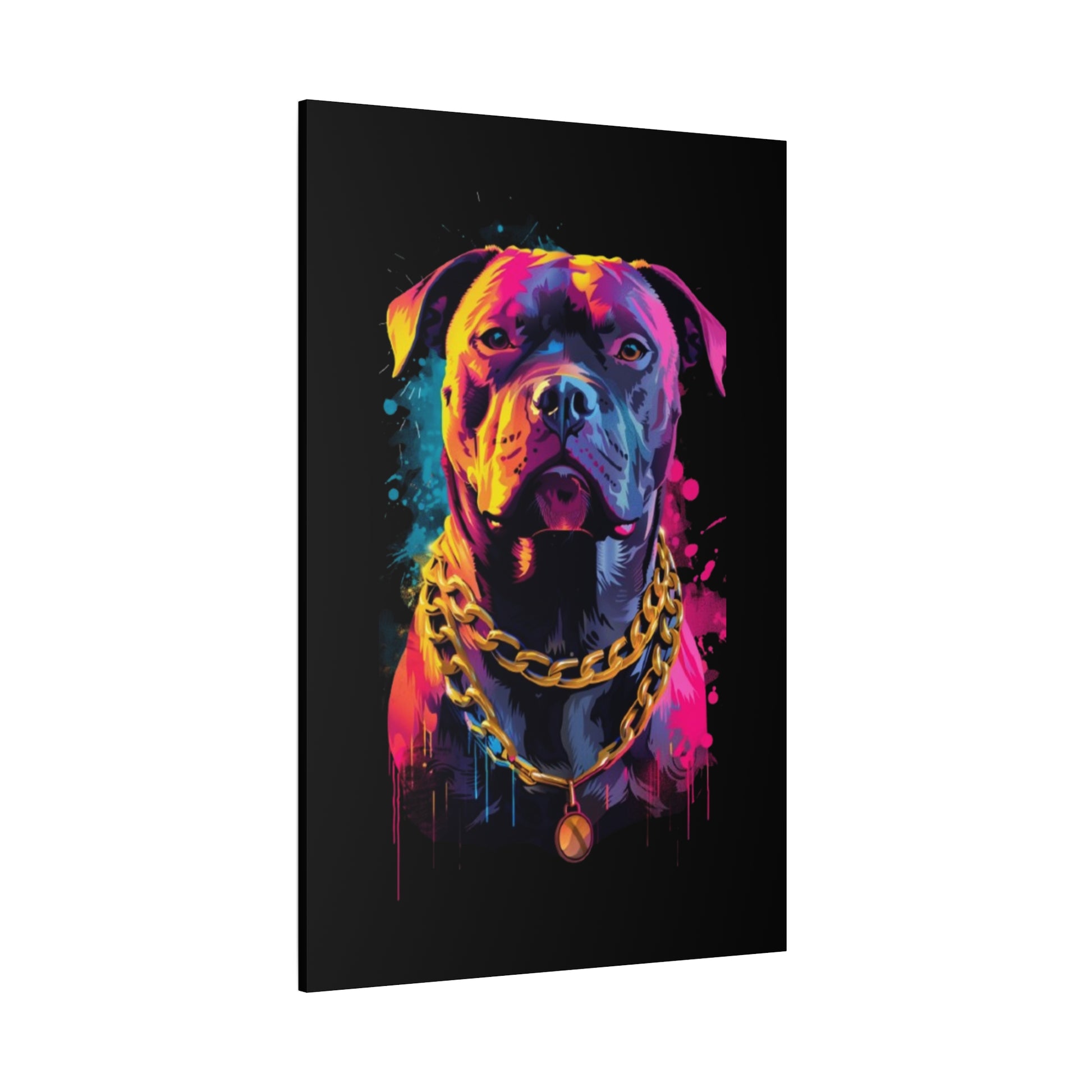 Vibrant Dog Portrait Canvas Art, Dog Lover Gift, Home Decor, Unique Wall Art, Pet Memorial Decoration, Colorful Art Print - VYBE Shop