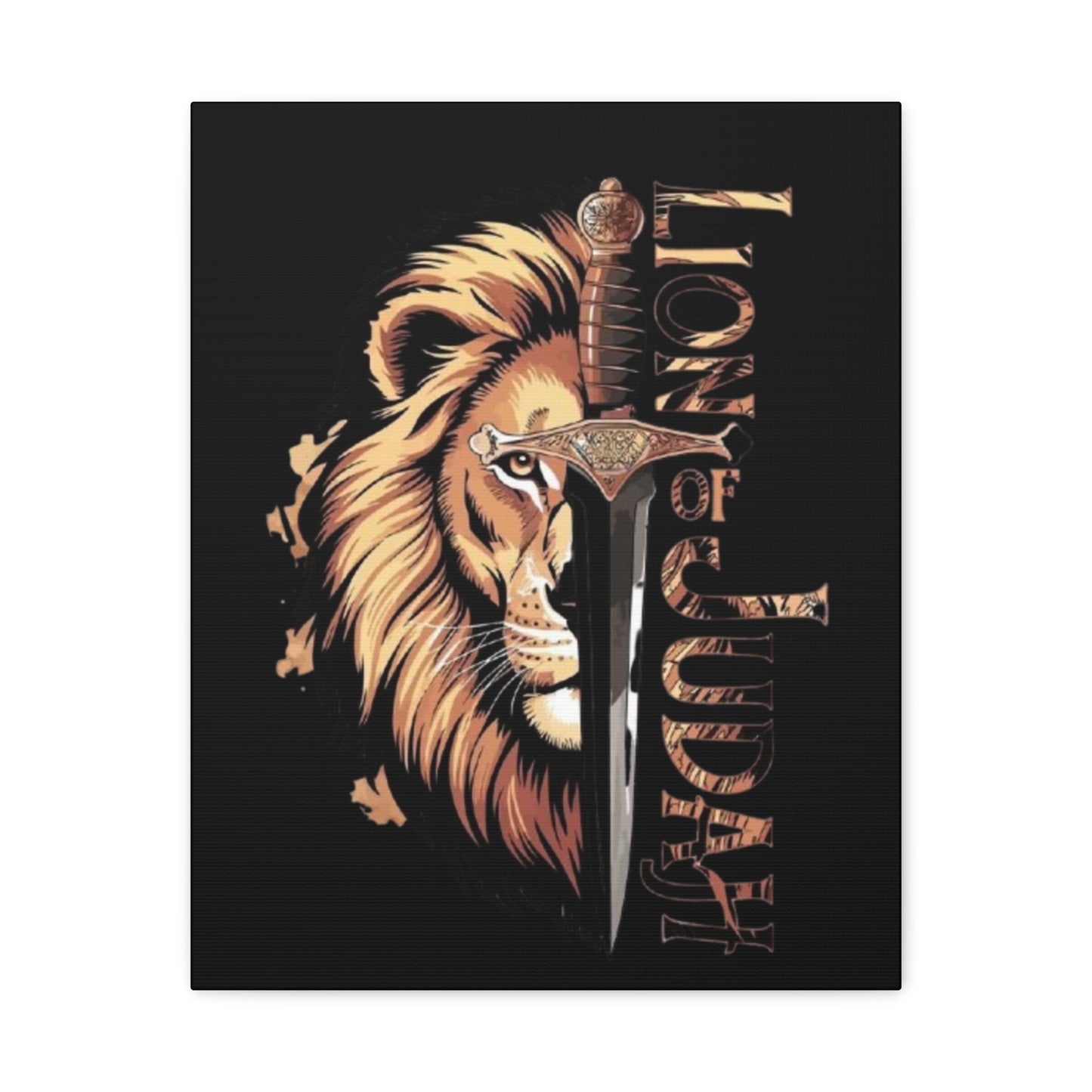 Reigion- Lion of Judah Canvas Art, Bold Wall Decor for Faith and Inspiration, Religious Home Decor, Lion Artwork, Spiritual Wall Art - VYBE Shop