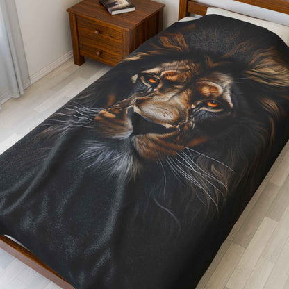 Lion Print Plush Blanket