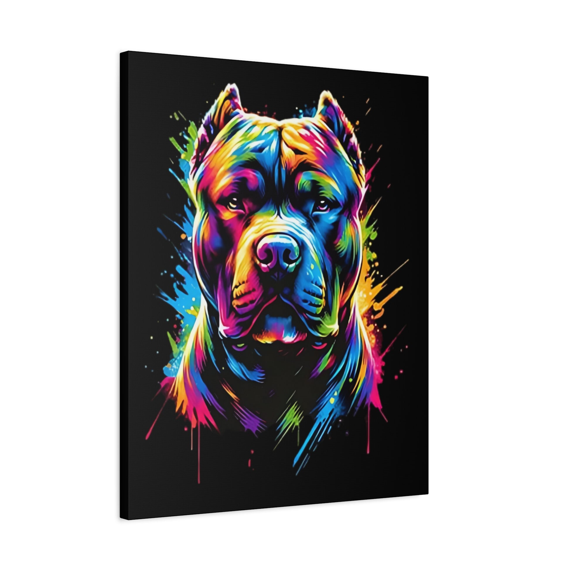 Vibrant Dog Art Canvas, Colorful Dog Portrait, Pet Lover Decoration, Home Wall Décor, Unique Gift for Dog Owners, Colorful Animal Wall Art - VYBE Shop