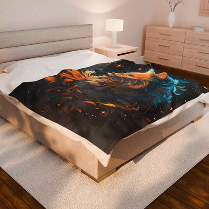 Cosmic Cat Plush Blanket