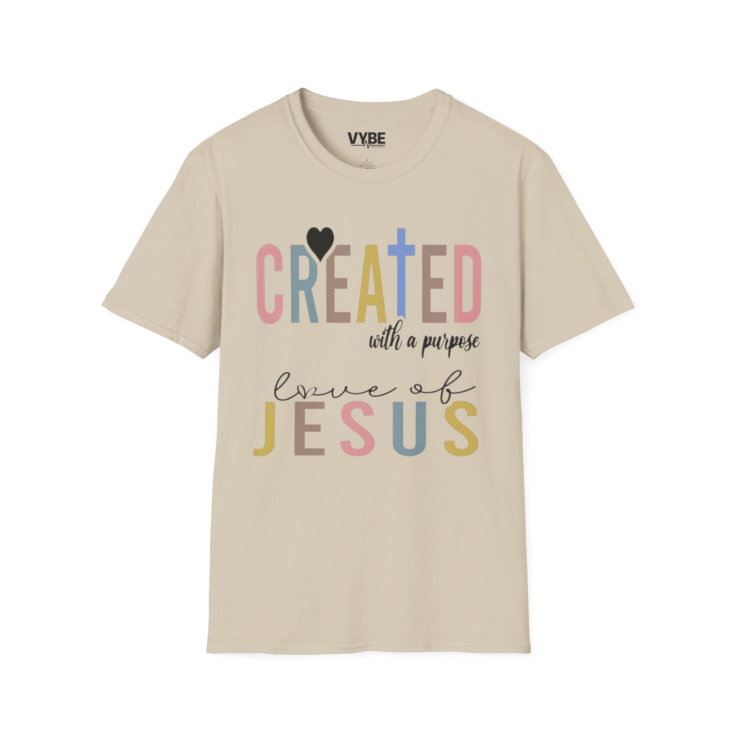 Created with Purpose, Jesus Love Tee - VYBE