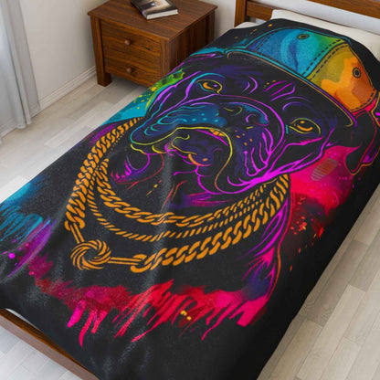 Vibrant Dog Plush Blanket for Pet Lovers