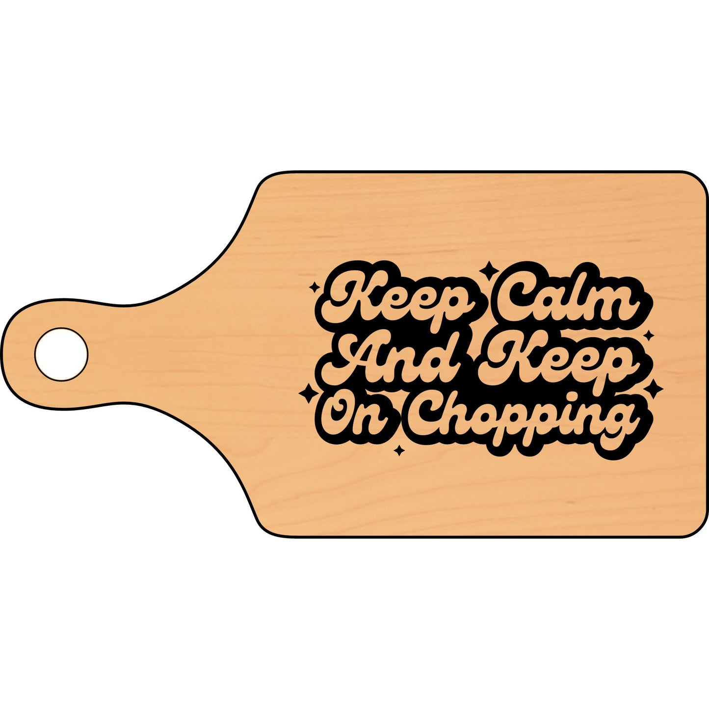 Keep On Chopping Wooden Cutting Board Gift - Engraved Kitchen Essential - VYBE Shop