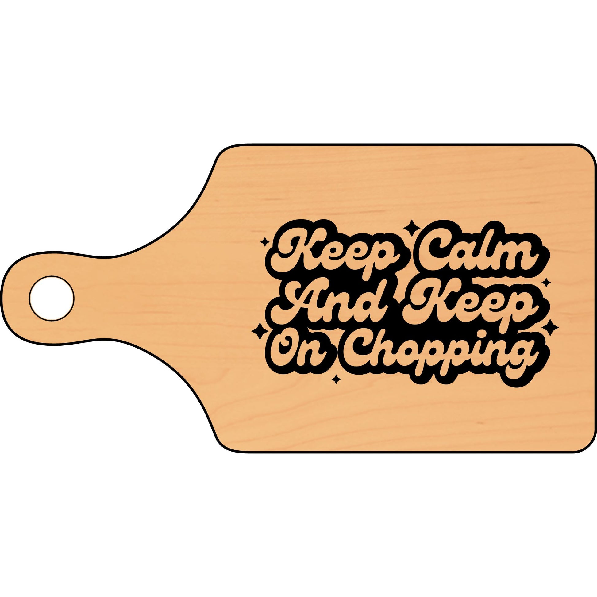 Keep On Chopping Wooden Cutting Board Gift - Engraved Kitchen Essential - VYBE Shop