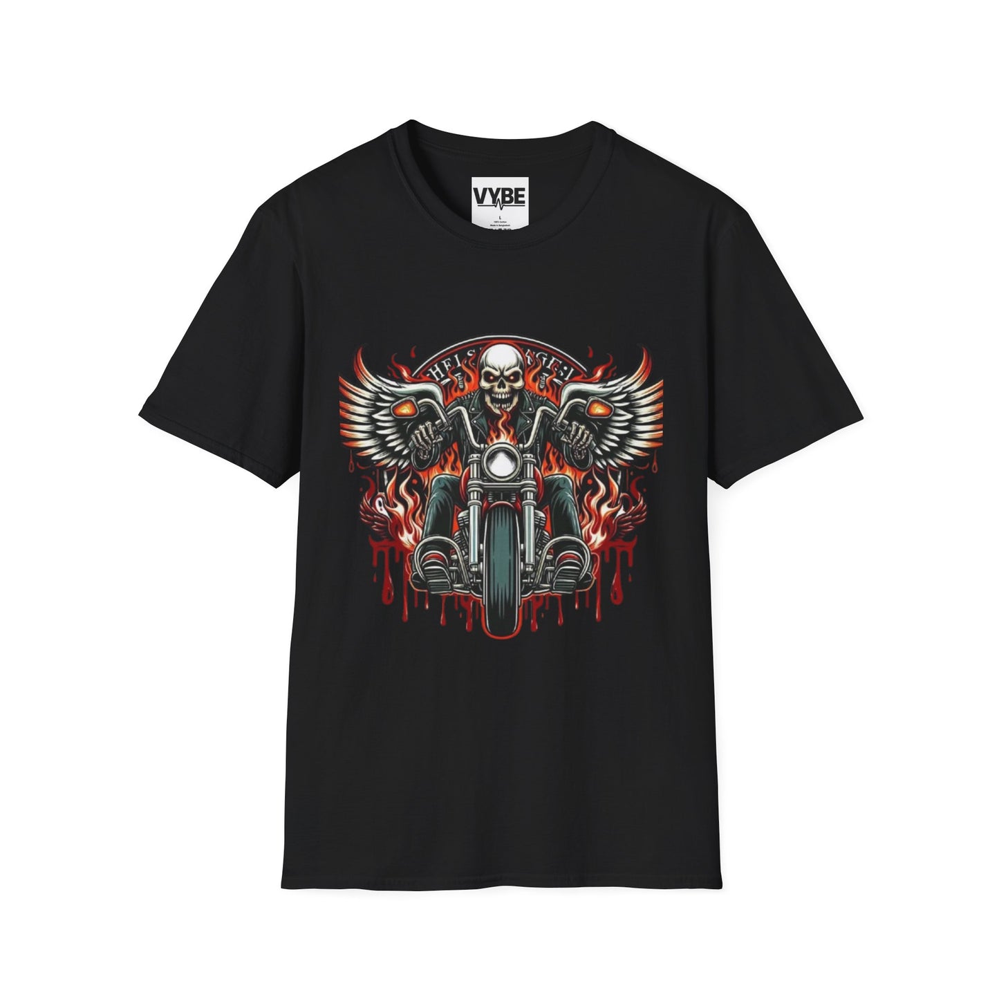 Biker- Skull Motorcycle T-Shirt - VYBE Shop