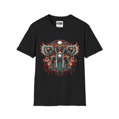 Biker- Skull Motorcycle T-Shirt - VYBE Shop