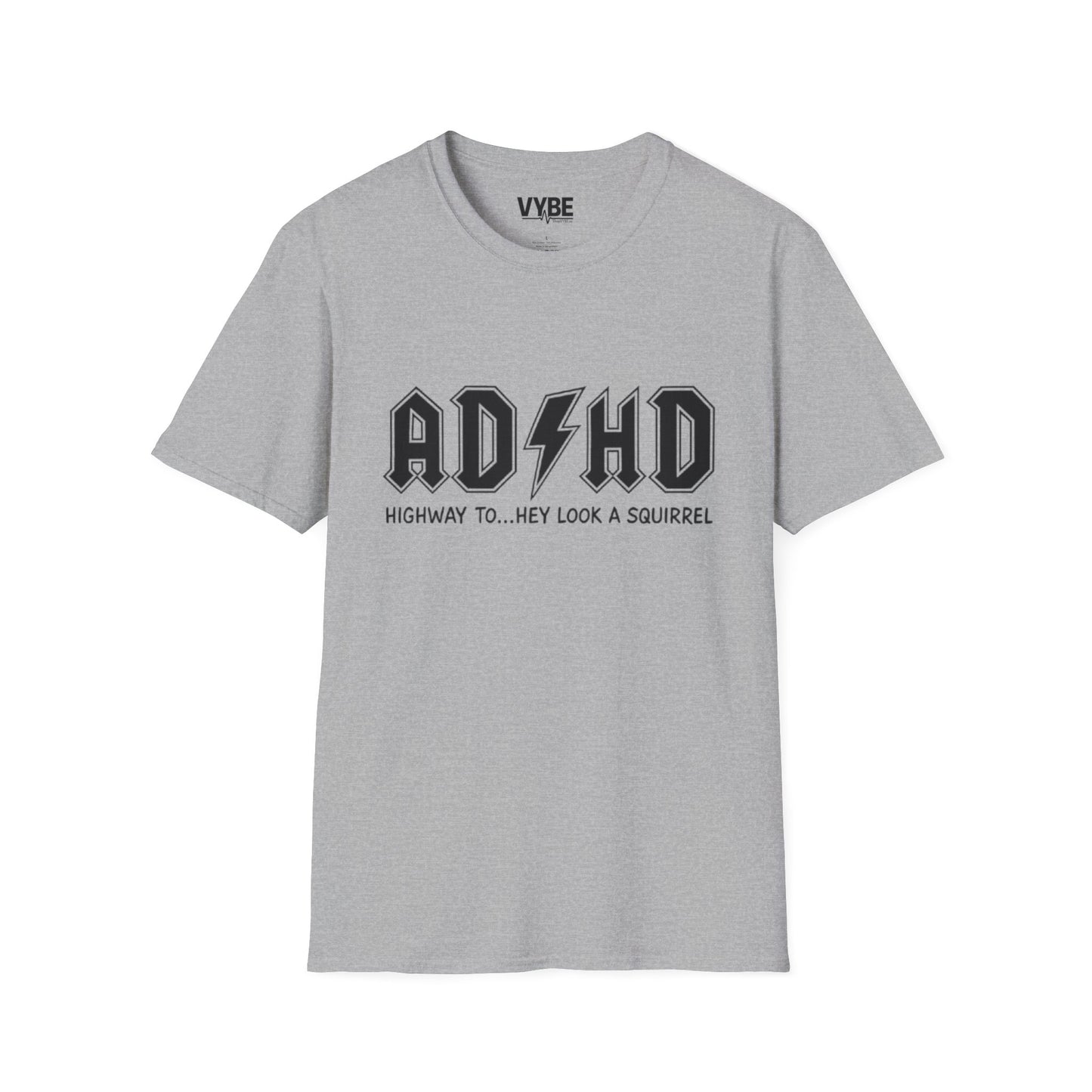 Funny- ADHD Highway Look Squirrel T-Shirt for Fun and Fidgeting