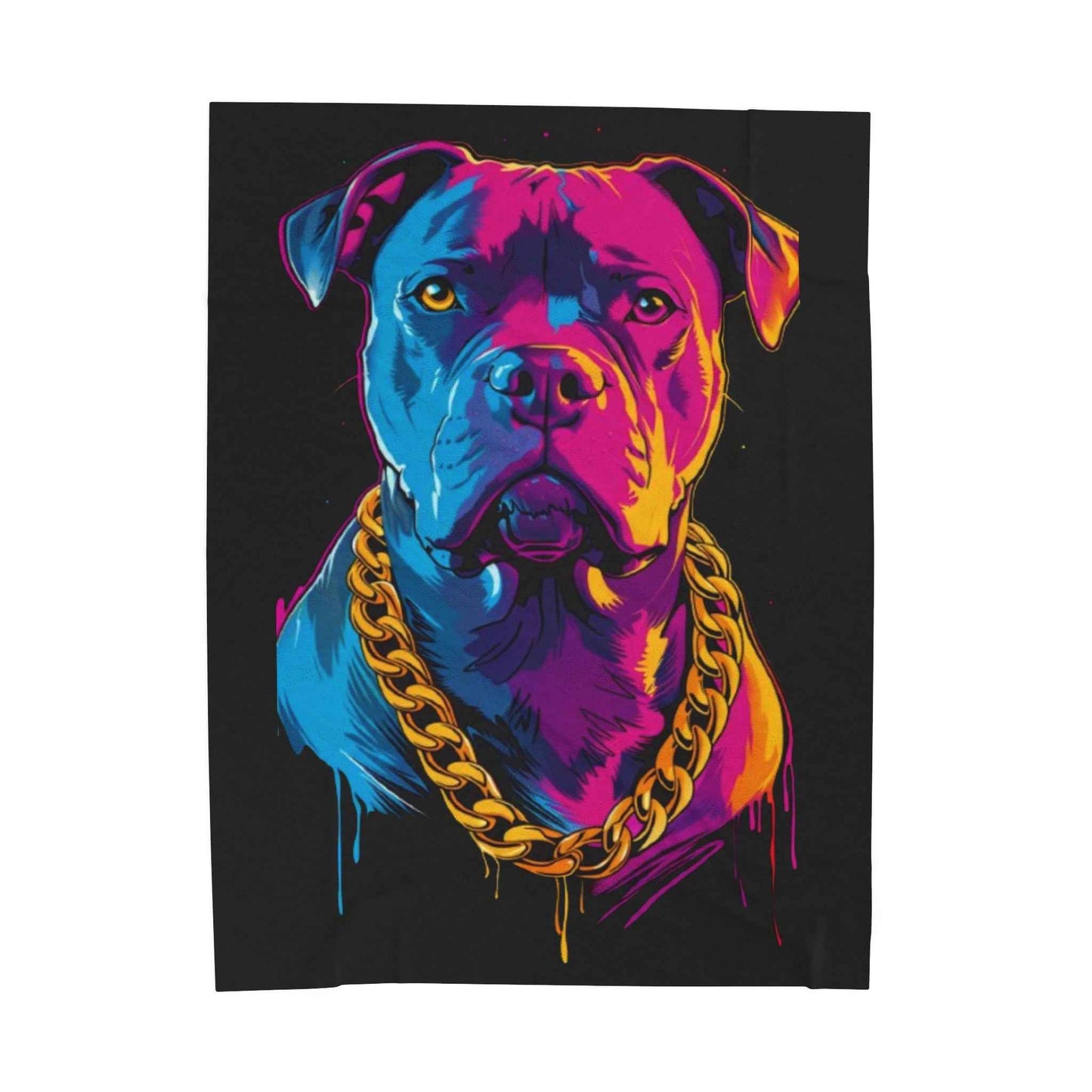 Vibrant Dog Art Blanket