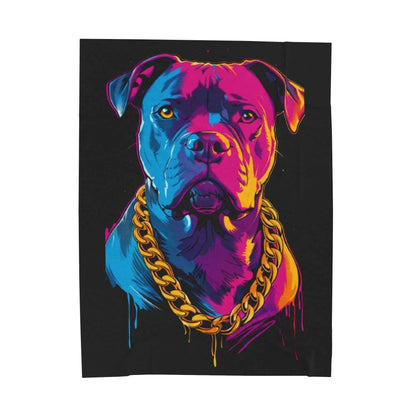 Vibrant Dog Art Blanket