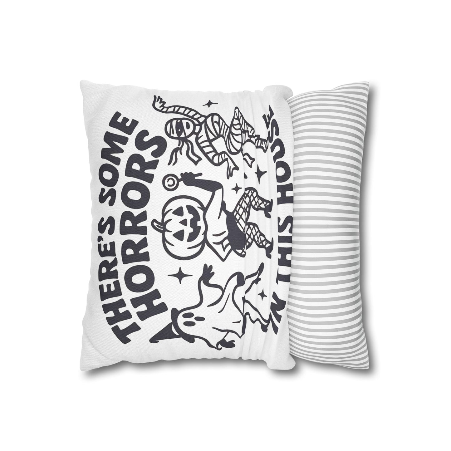 Halloween Decorative Pillowcase for Spooky Autumn Home Decor with Ghost and Mummy Design - VYBE Shop