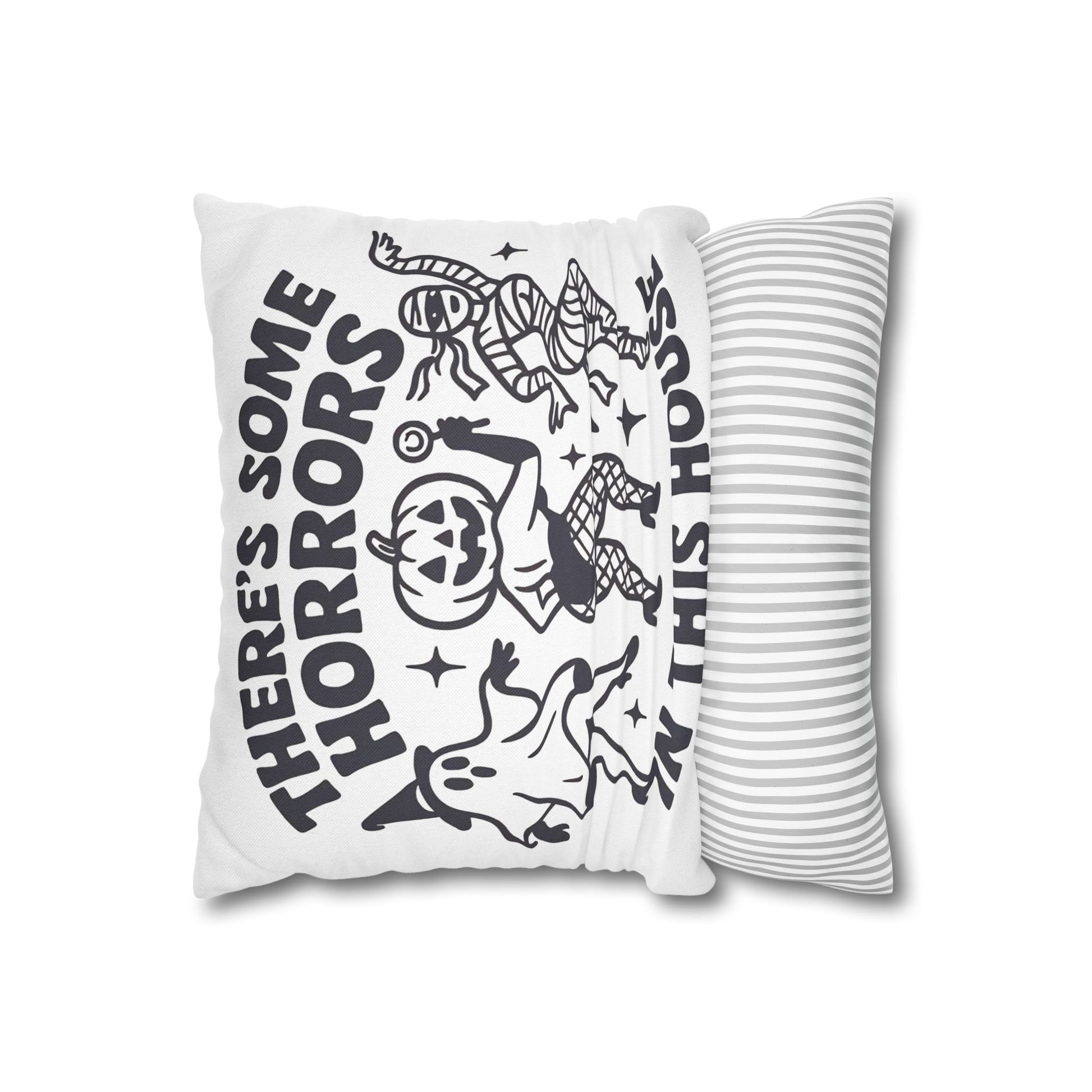 Halloween Decorative Pillowcase for Spooky Autumn Home Decor with Ghost and Mummy Design - VYBE Shop