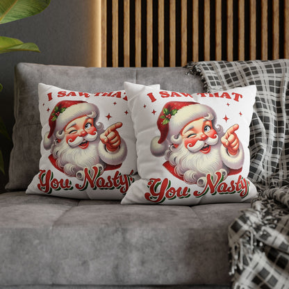 Santa's Naughty List Pillowcase - Funny Holiday Decor and Christmas Gift for Couch Decor - VYBE Shop