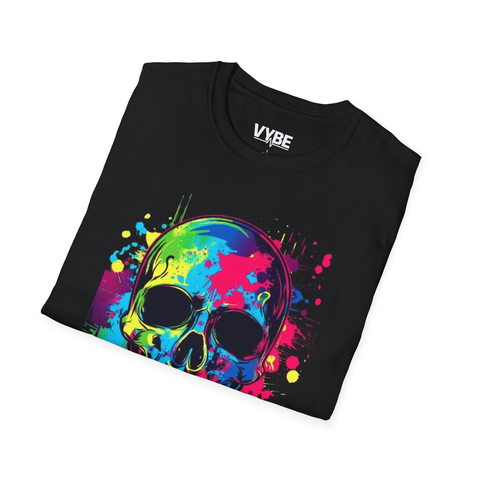 Neon- Skull Graphic T-Shirt - VYBE Shop