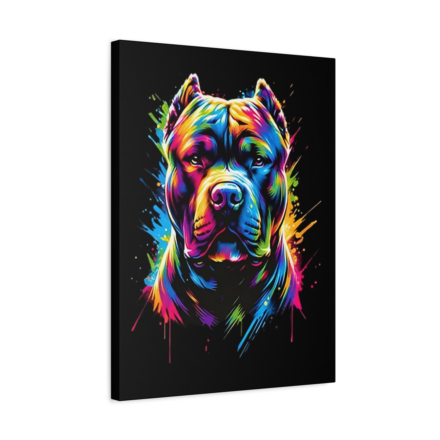 Vibrant Dog Art Canvas, Colorful Dog Portrait, Pet Lover Decoration, Home Wall Décor, Unique Gift for Dog Owners, Colorful Animal Wall Art - VYBE Shop