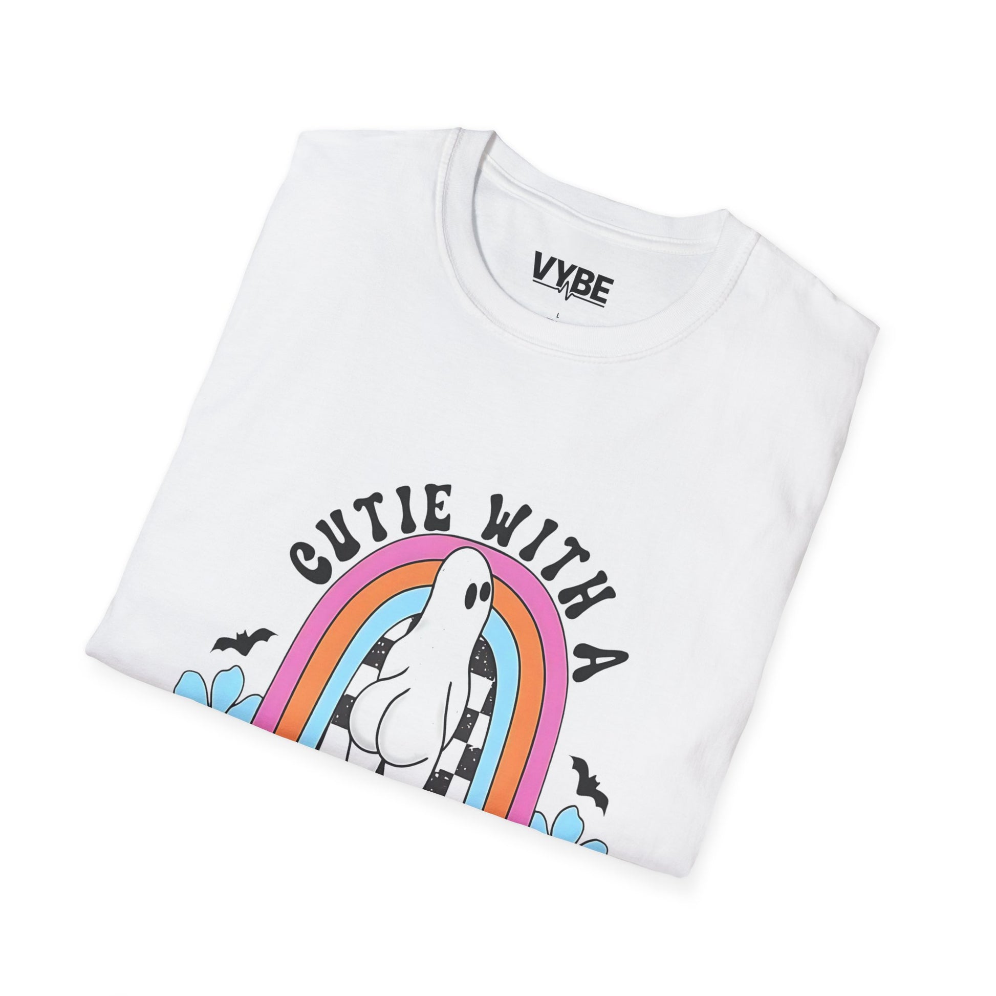 Cutie With A Booty Ghost T-Shirt, Perfect for Casual Wear, Gifts - VYBE Shop