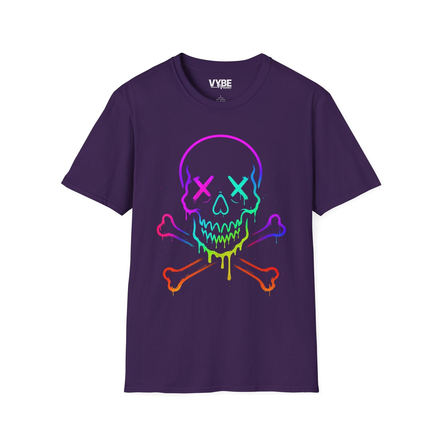 Vibrant Skull And Cross Bones Tee - VYBE