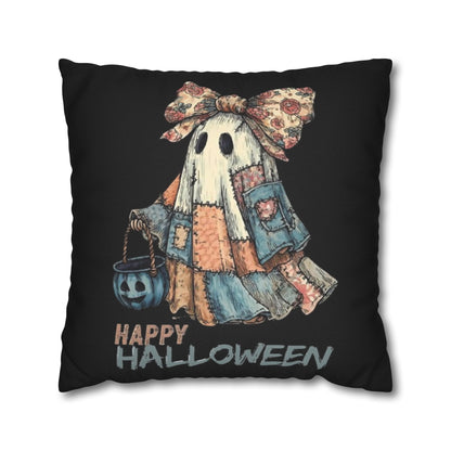 Halloween Ghost Pillowcase, Decorative Cushion Cover, Spooky Home Decor, Fall Gift, Cozy Halloween Accent, Autumn Decoration - VYBE Shop