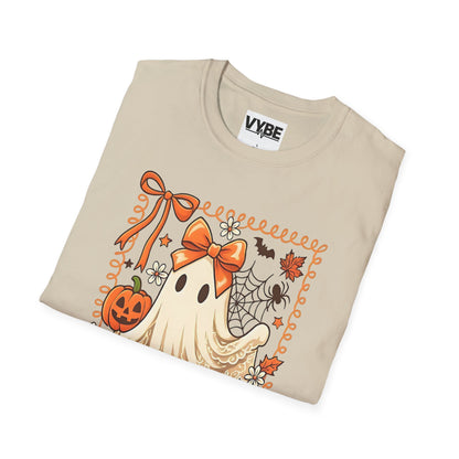 Halloween- Ghost T-Shirt, Unisex Tee, Spooky Season Shirt, Fall Fashion, Autumn Apparel - VYBE Shop
