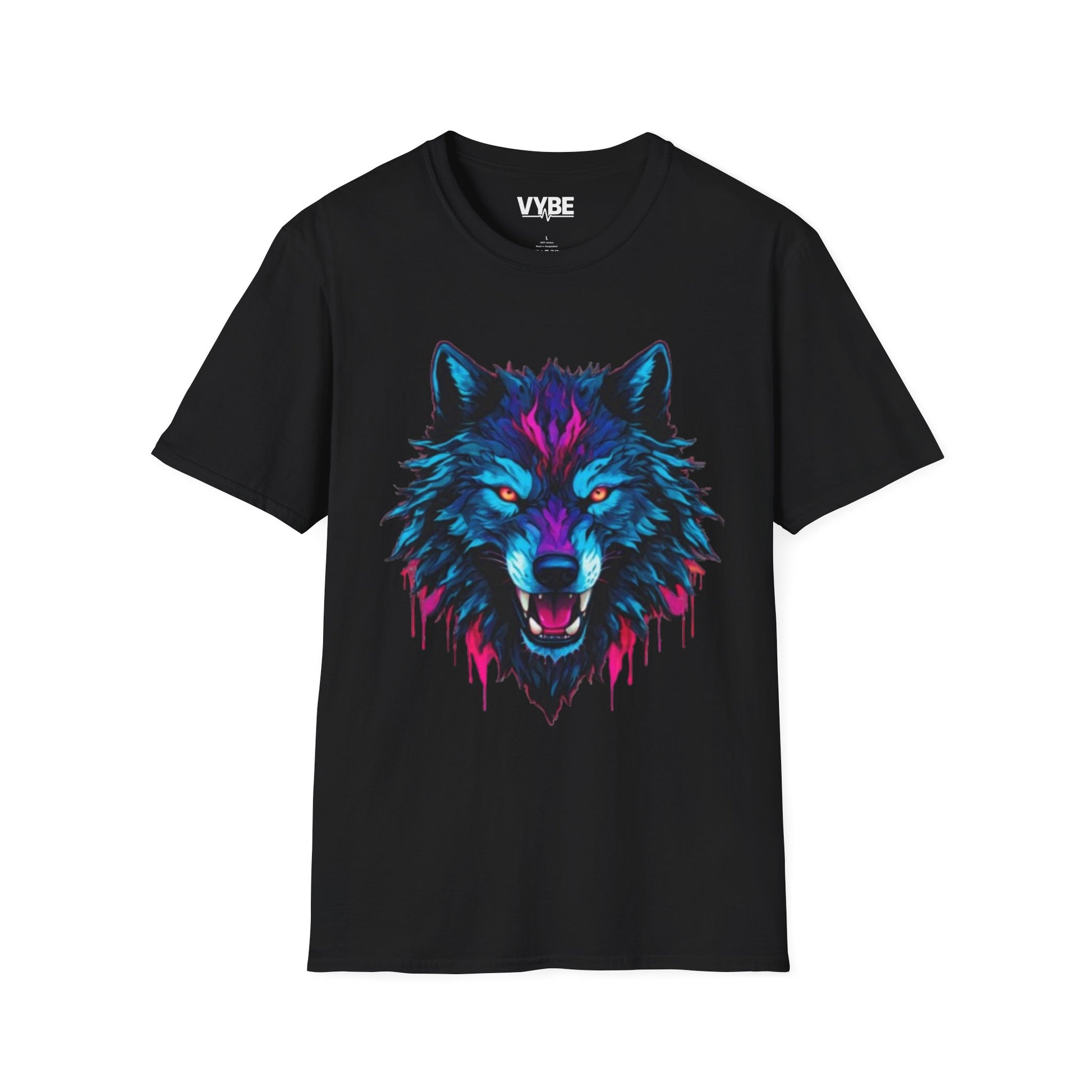 Vibrant Wolf Graphic T-Shirt - VYBE Shop