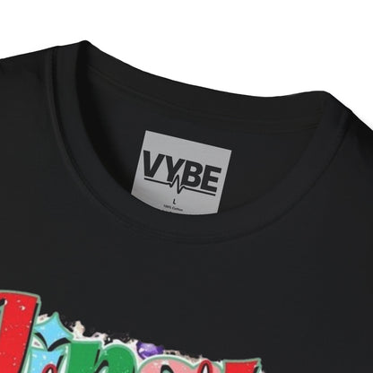 Christmas- Festive Rockin' Unisex T-Shirt Cute Edgy Skeleton Christmas Gift - VYBE Shop