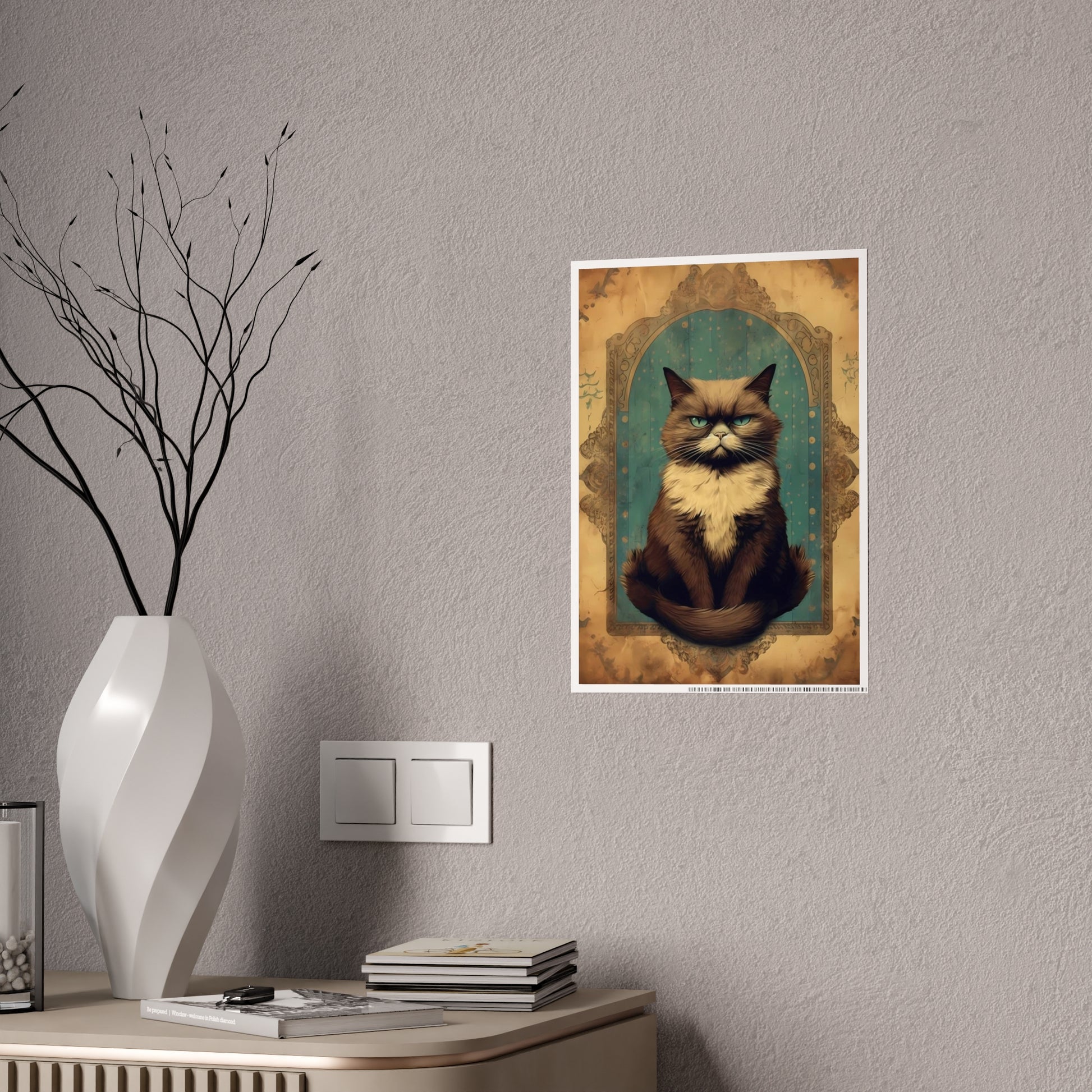 Cute Cat Art Print- Gift for Cat Lovers - VYBE Shop