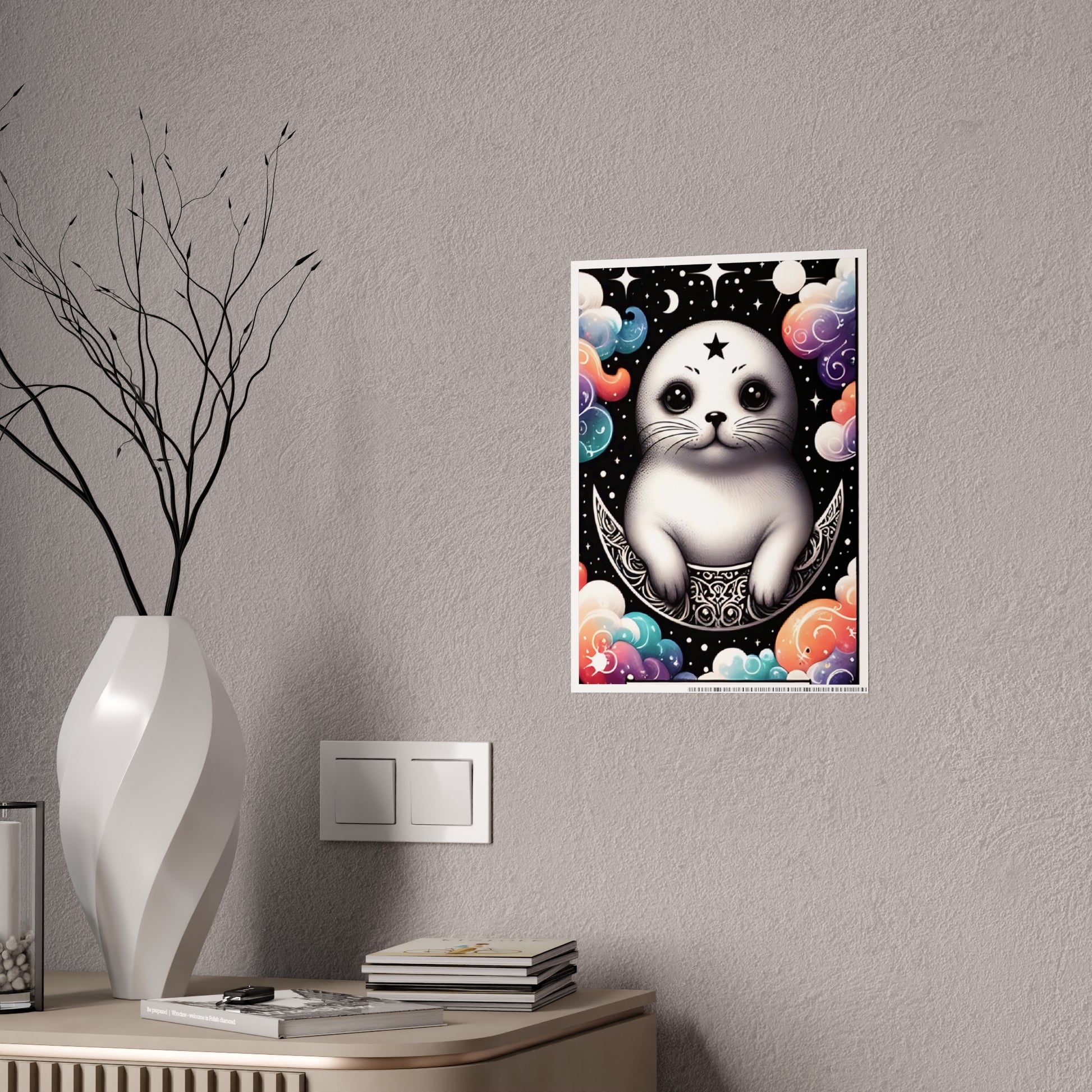 Whimsical Seal Poster, Cute Animal Decor - VYBE Shop