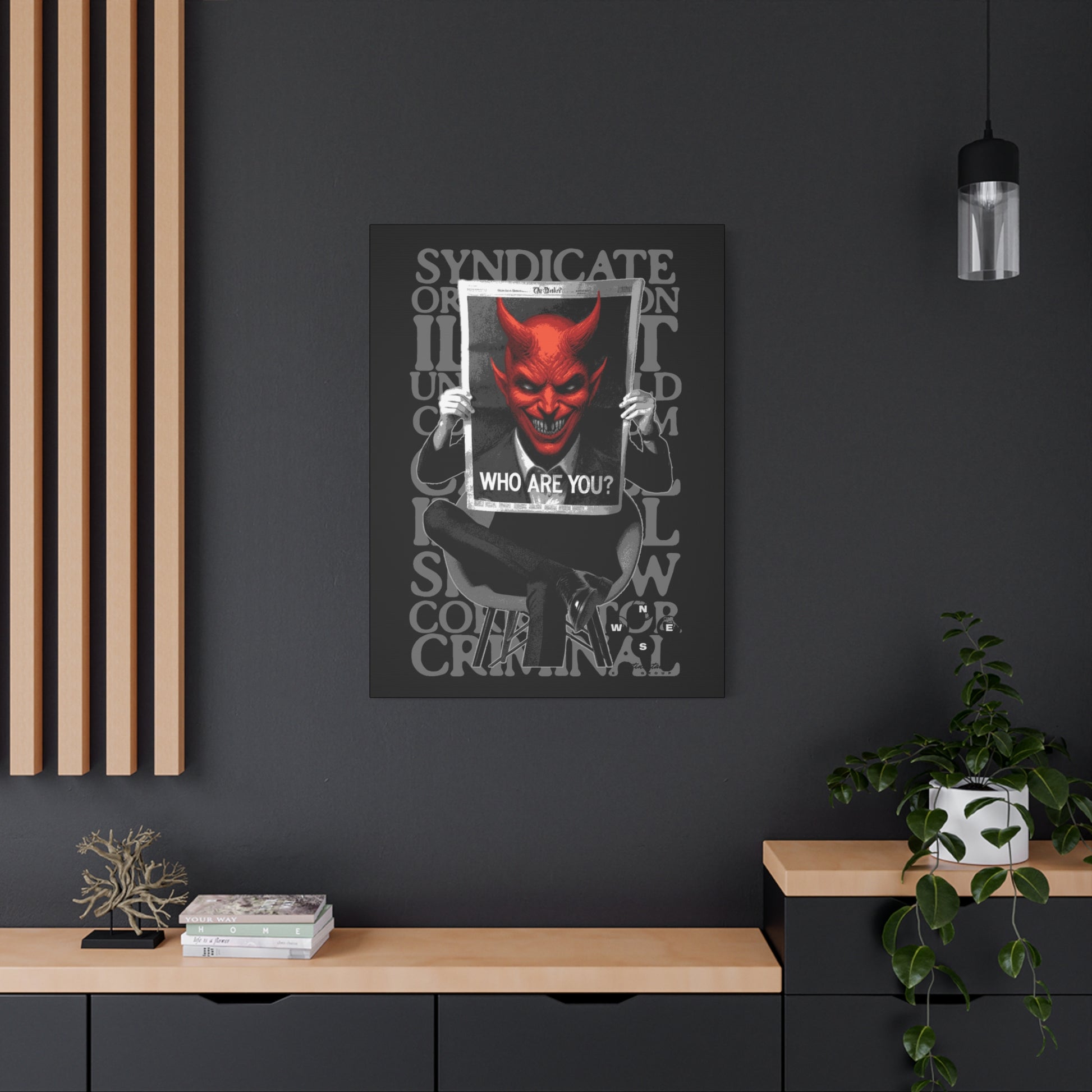 Devilish Canvas Art Print, Wall Decor, Contemporary Art, Gift for Horror Fans, Unique Home Decoration - VYBE Shop