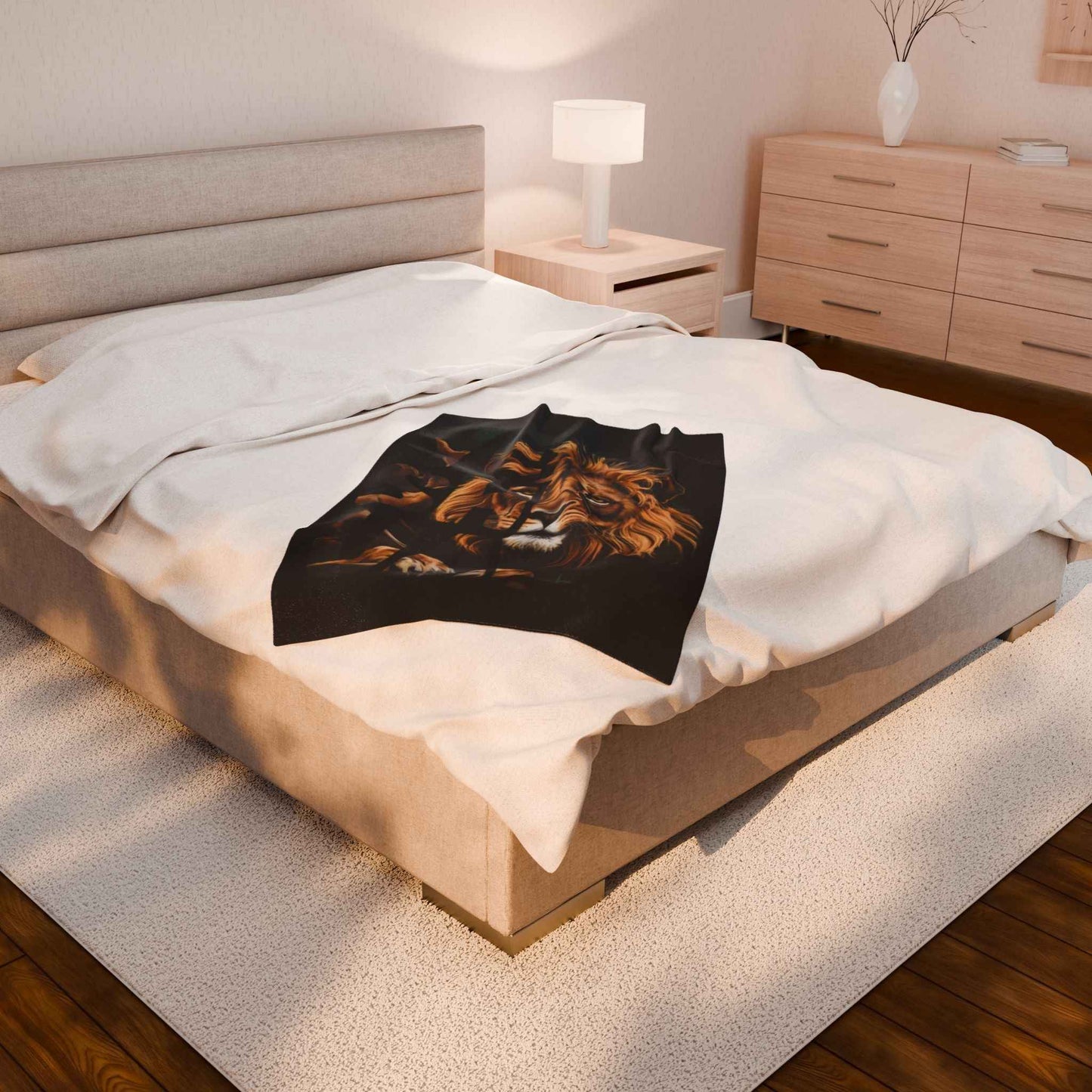 Lion-Themed Plush Blanket