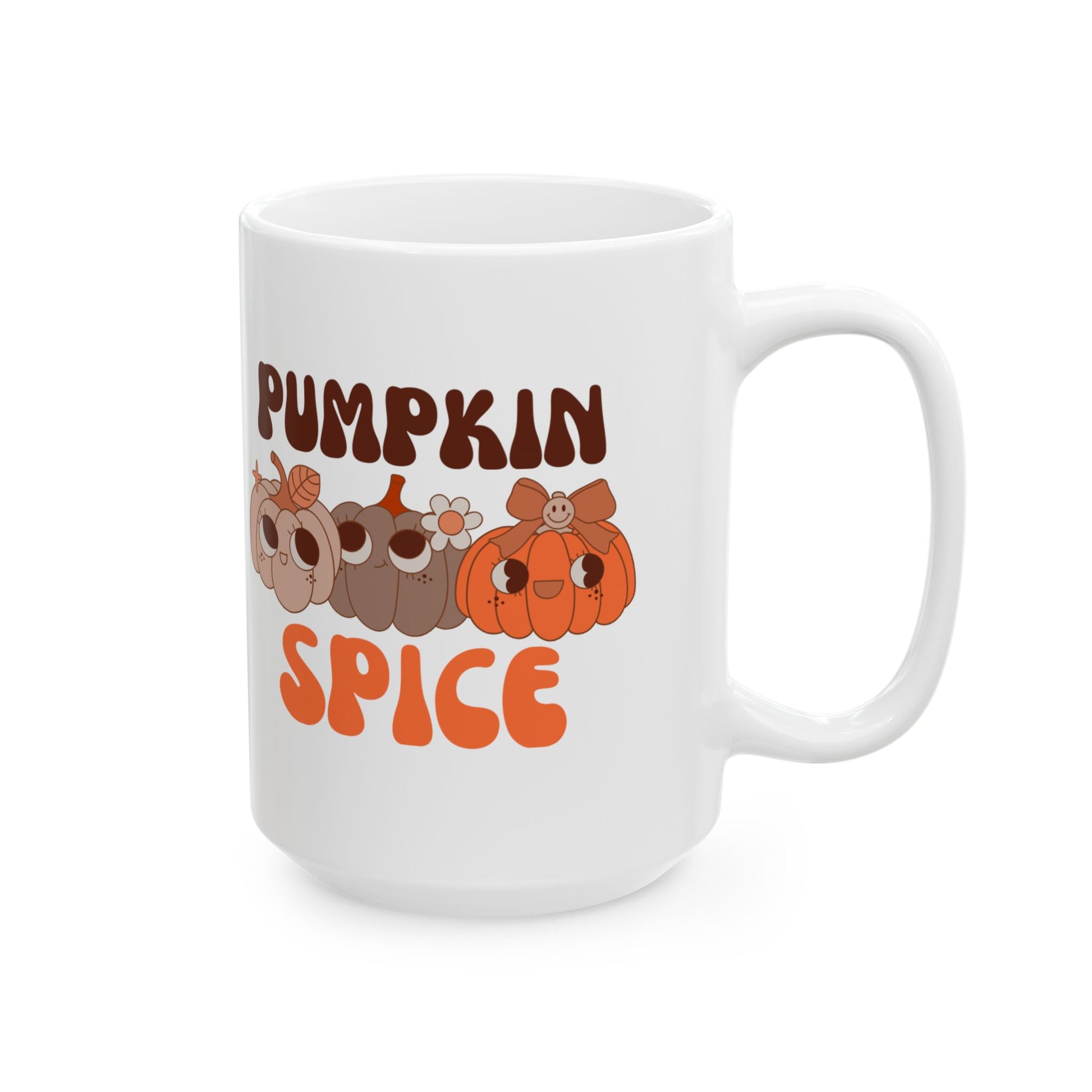 Pumpkin Spice Mug, Cute Fall Coffee Cup, Autumn Beverage Mug, Halloween, Thanksgiving Gift, Cozy Seasonal Decor - VYBE Shop