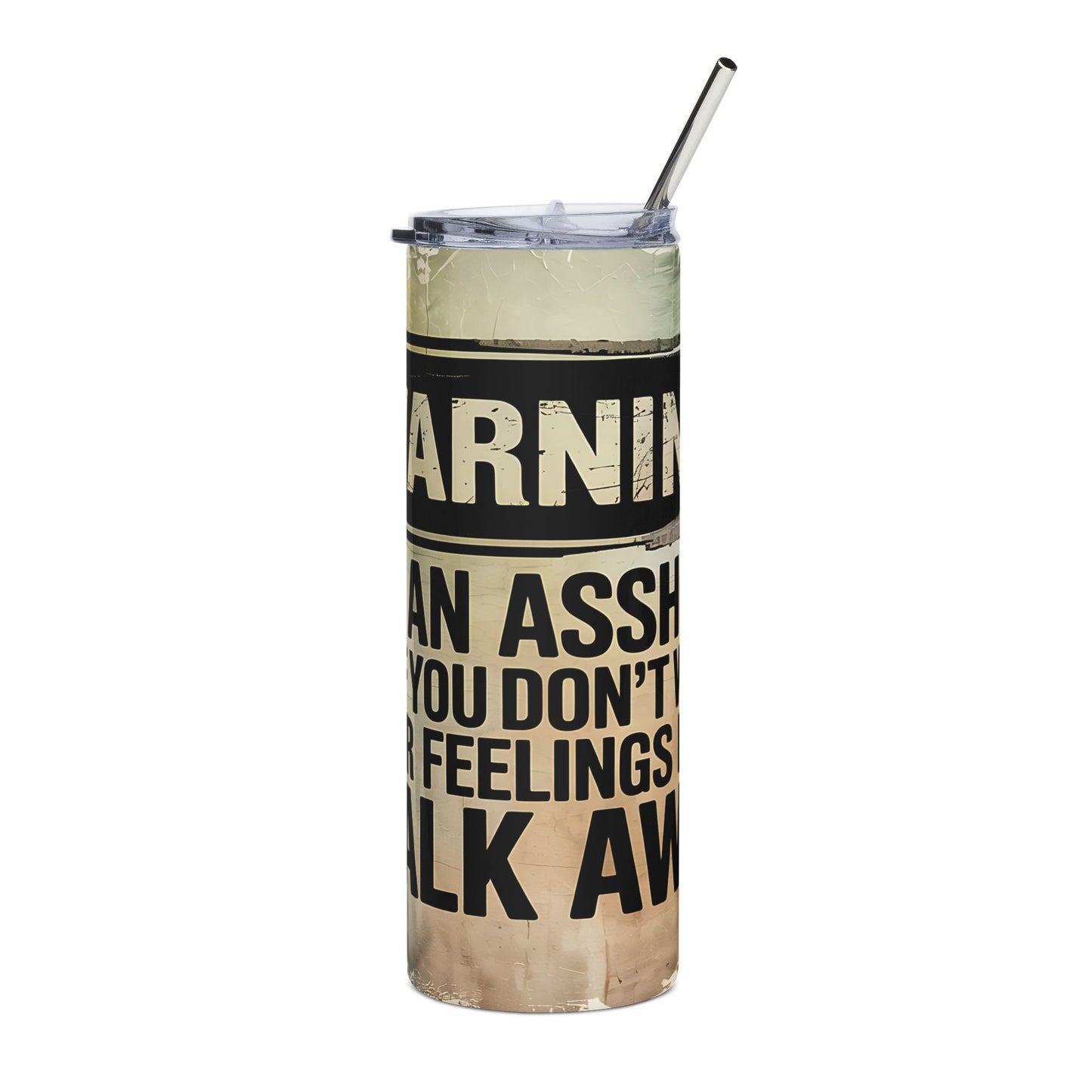 Funny Stainless Steel Tumbler, 20oz - Humorous Travel Mug for Coffee Lovers, Gag Gift for Friends, Unique Office Mug, Gift for [...] - VYBE