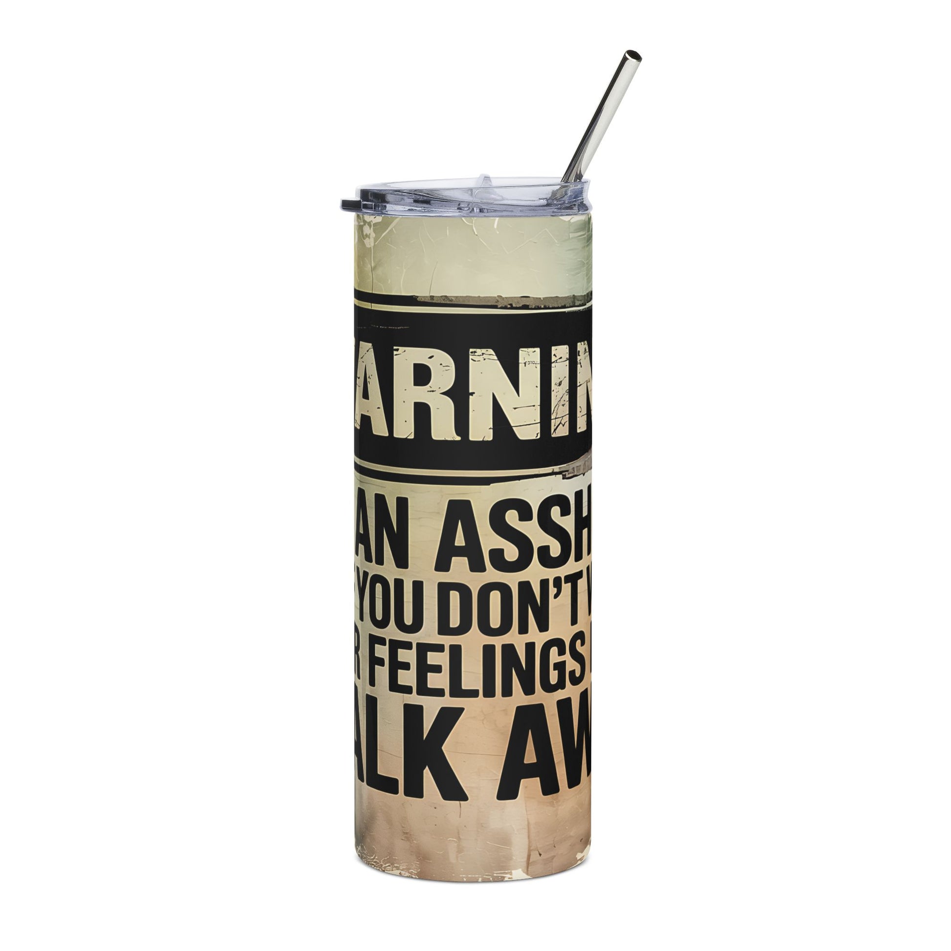 Funny Stainless Steel Tumbler, 20oz - Humorous Travel Mug for Coffee Lovers, Gag Gift for Friends, Unique Office Mug, Gift for [...] - VYBE