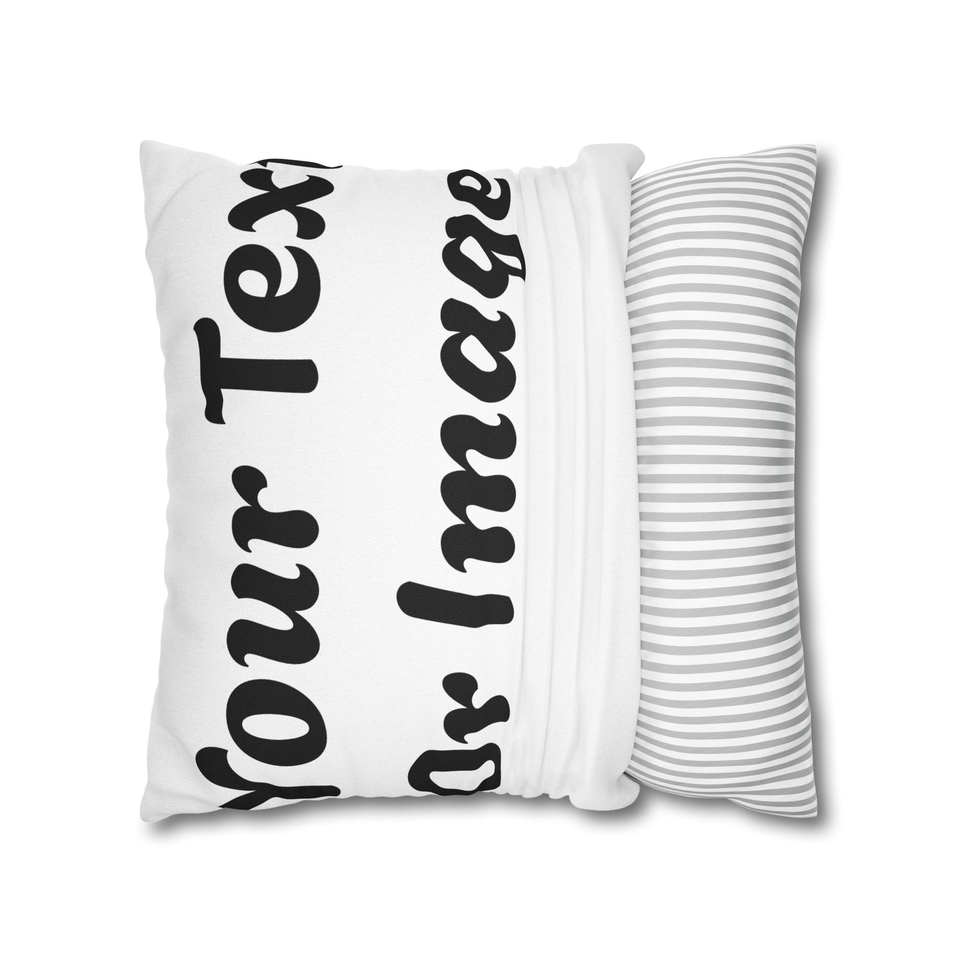 Customizable Pillowcase - Personalized Spun Polyester Throw Pillowcase for Unique Home Decor - VYBE Shop