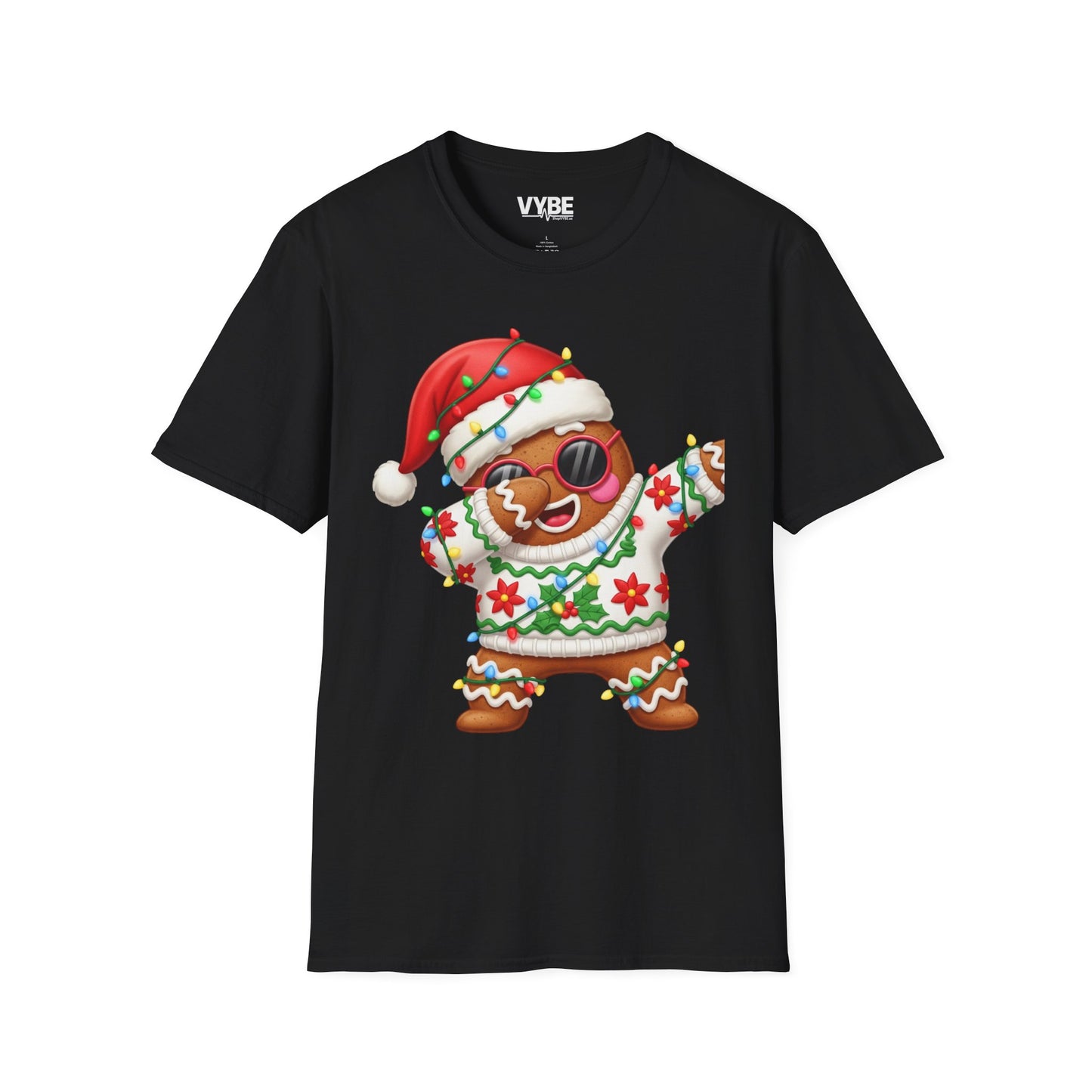 Gingerbread Dab Christmas T-Shirt - VYBE
