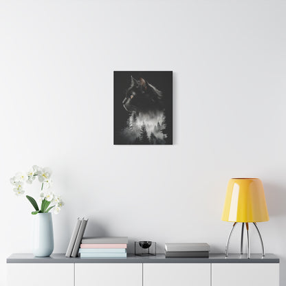 Mystical Cat Forest Canvas Print, Home Decor Art, Cat Lover Gift, Unique Wall Art, Pet Memorial - VYBE Shop