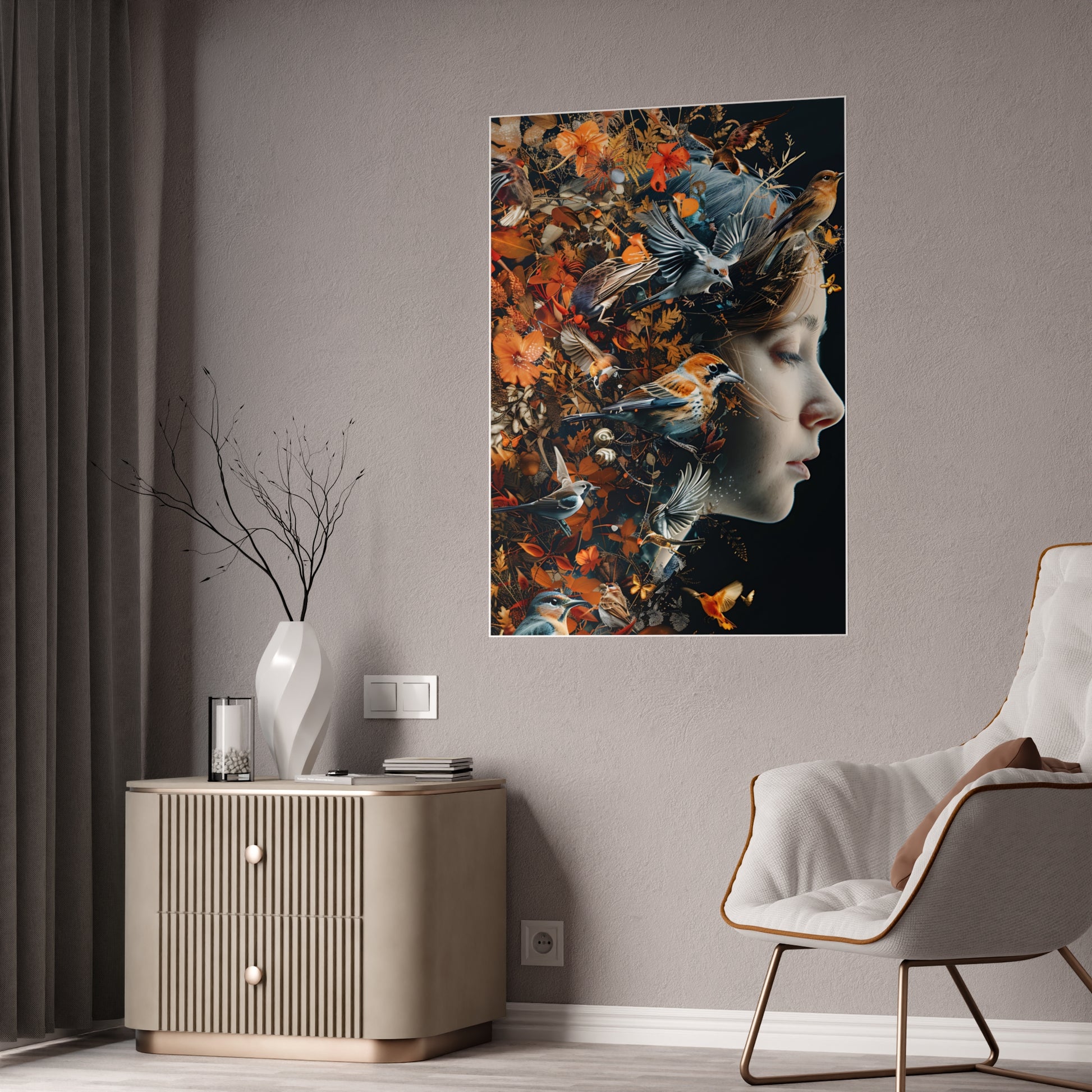 Nature-Inspired Wall Art Print, Colorful Floral Poster for Modern Home Decor, Perfect Gift for Art Lovers - VYBE Shop