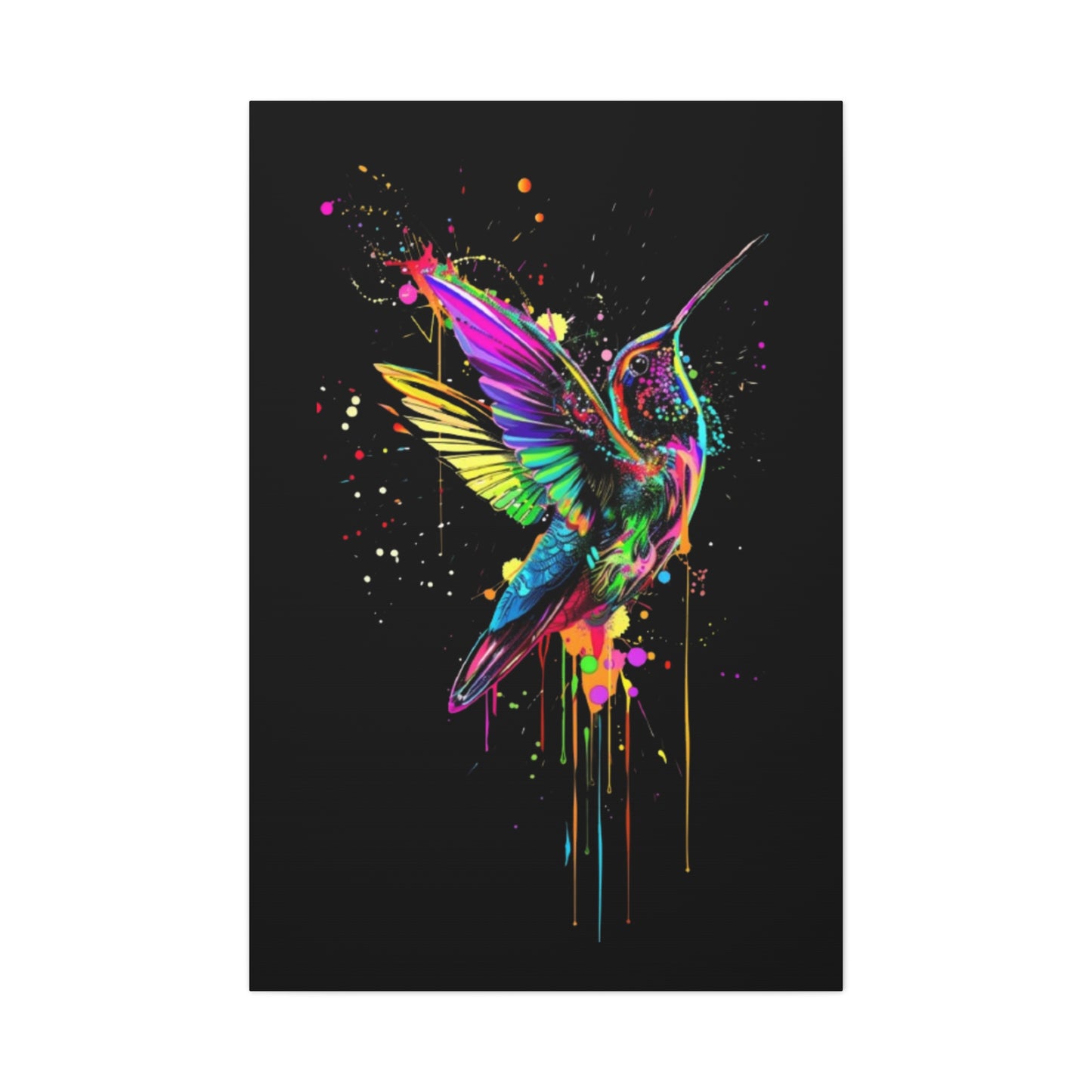 Neon Hummingbird Matte Canvas, Stretched, 1.25" - VYBE Shop