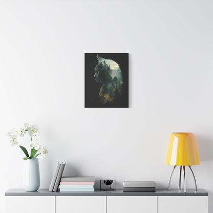 Cat Forest Matte Canvas Wall Art | Feline Home Decor, Gift for Cat Lovers, Nature Art Print, Unique Wall Decor, Cat-Themed Gift - VYBE Shop